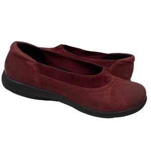 ABEO Pro Etta Pew Red Leather Slip On Flats Shoes PEW1054 Womens Size 9